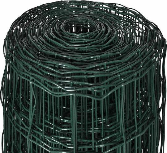 vidaXL Wire Fencing with PVC Coating Green 0.8x10m