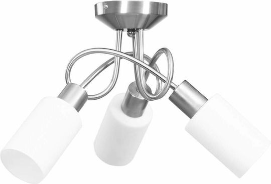 vidaXL Ceiling Mount Light 50cm Silver with Socket E14