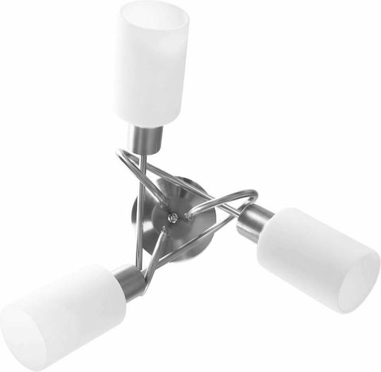 vidaXL Ceiling Mount Light 50cm Silver with Socket E14