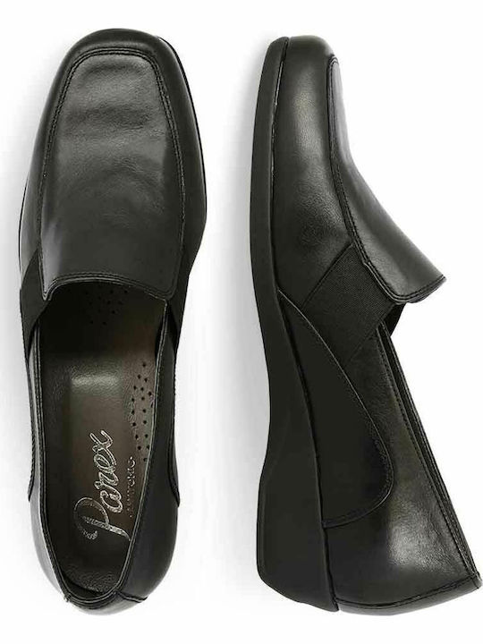 Anatomische Damen Slip-Ons Leder Schwarz