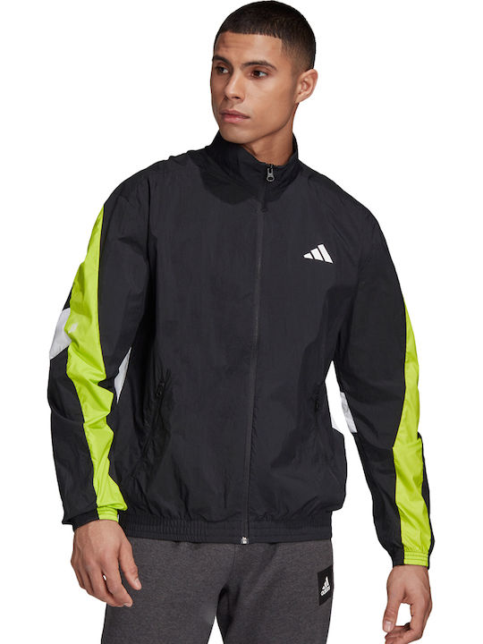 Adidas Woven Tape Men's Sweatshirt Jacket Black