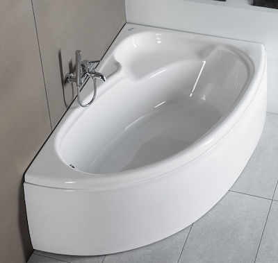Carron Bathrooms Dove L Carronite Γωνιακή Μπανιέρα Αριστερής Τοποθέτησης 155x95cm