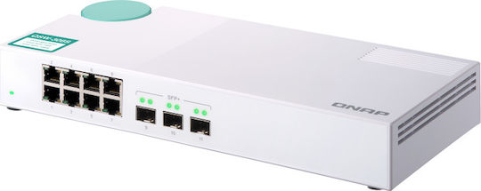 QNap QSW-308S Unmanaged L2 Switch με 8 Θύρες Gigabit (1Gbps) Ethernet και 3 SFP Θύρες