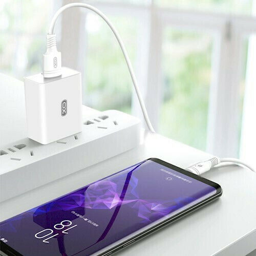 XO Încărcător cu Port USB-A și Cablu micro USB Albς (L36)