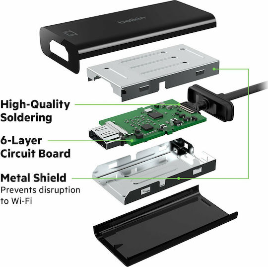 Belkin Convertor USB-C Masculin în HDMI Feminin 1 Bucată F2CU038btBLK