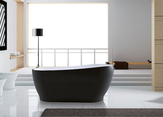 Karag Atena Freistehende Badewanne Acryl 170x80cm Schwarz