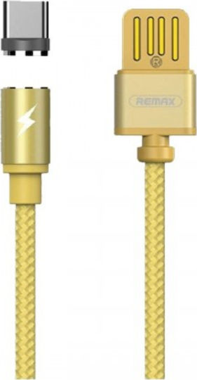 Remax Gravity RC-095m 1m Braided / Magnetic USB 2.0 to micro USB Cable Gold