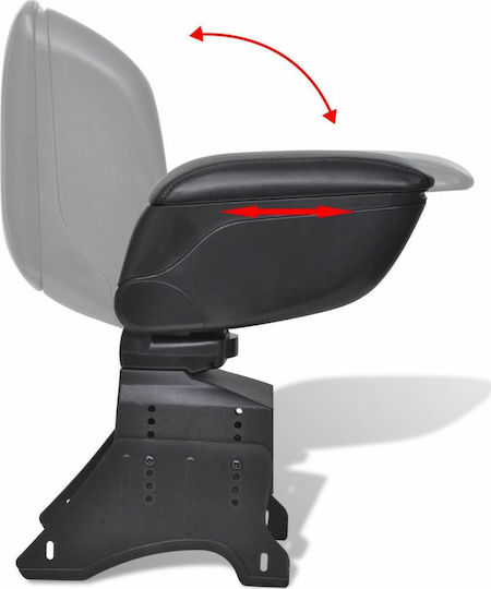 vidaXL Car Leather Armrest Universal Black