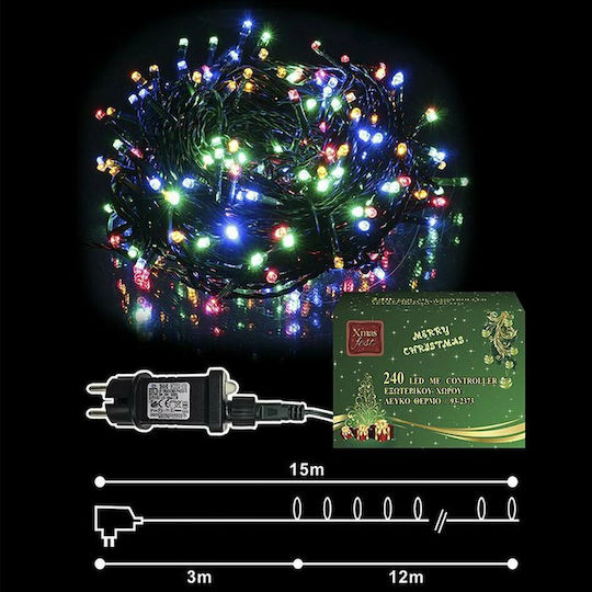 240 Λαμπάκια LED 15μ. Πολύχρωμα σε Σειρά