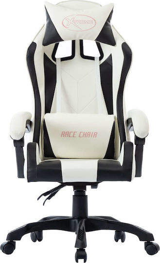 vidaXL Racing Artificial Leather Gaming Chair White