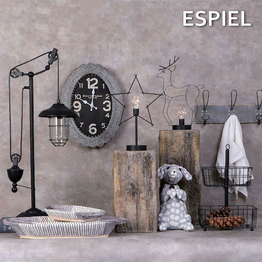 Espiel Metal Illuminated Christmas Decorative Desktop Star 24x10x36cm