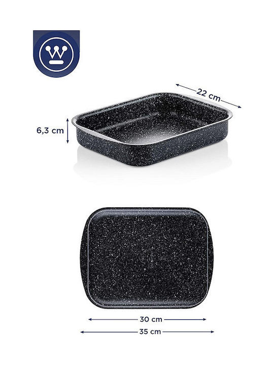 Westinghouse Aluminum Rectangular Baking Pan with Stone Coating 22x30cm