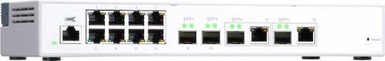 QNap QSW-M408-2C Managed L2 Switch με 8 Θύρες Gigabit (1Gbps) Ethernet και 4 SFP Θύρες
