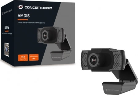 Conceptronic AMDIS01B Web-Kamera Full HD 1080p Schwarz 100752507