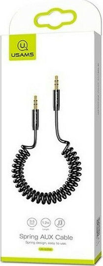 Usams Audio Cable 3.5mm Male - 3.5mm Male Black 1.2m SJ256YP01