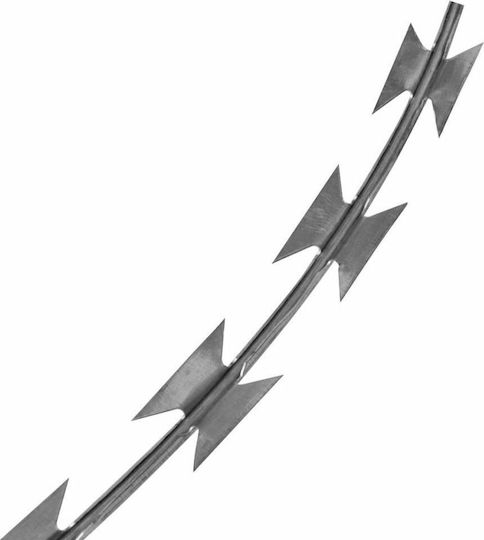 vidaXL Wire Fencing Razor Wire Galvanized Gray 60m