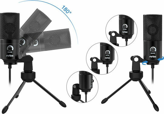 Fifine K669B Πυκνωτικό Μικρόφωνο USB Επιτραπέζιο για Φωνητικά