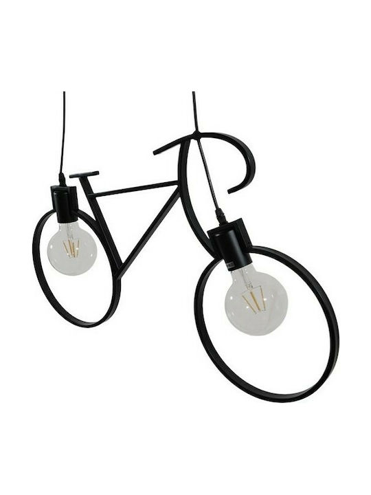 Luce Pendant Light Two-Light for Socket E27 Black