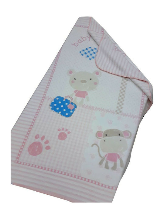 Kikka Boo Blanket Cot Fantasia Velvet Pink 110x140cm 31103020062