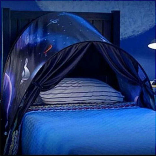 Kids Bed Tunnel Space Black 220x78cm