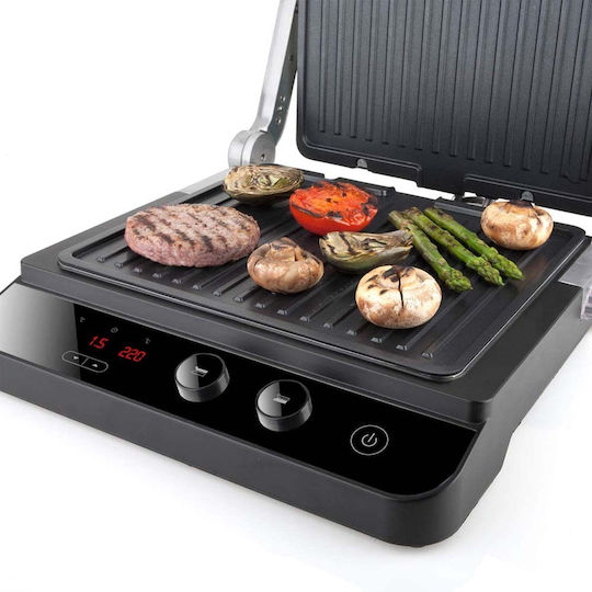 Black & Decker BXGR2000E Sandwichmaker Grill mit Abnehmbaren Platten 2000W Schwarz