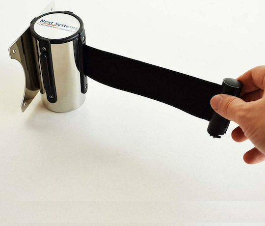 Next Systems Wall Mounted Columns Black Retractable 4m WSBL-400