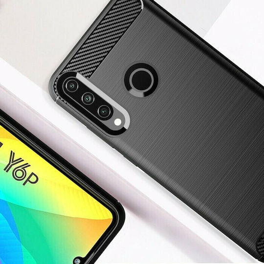 Powertech Back Cover Silicon Negru (Huawei Y6p)