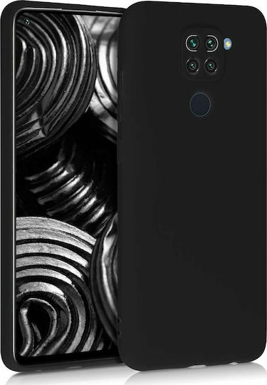 Silky Soft Touch Finish Back Cover Σιλικόνης Μαύρο (Redmi Note 9)