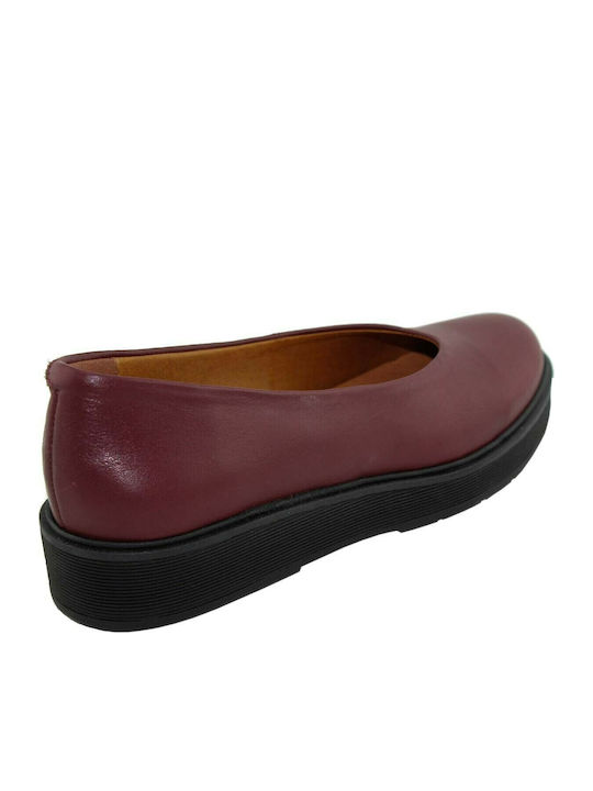 Marila Women's Flatforms Leather 748-17545 Bordeaux