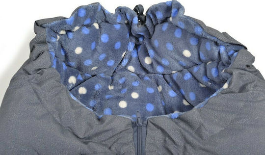 Cangaroo Cuddle Universal Waterproof Stroller Footmuff with Fleece Lining 80x46cm Denim Πουά