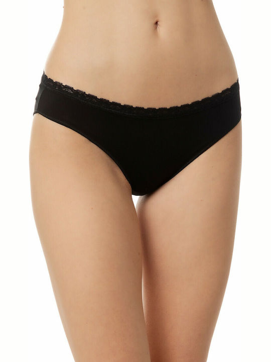 Women's Slip 2Pack with Lace Black/Animal Print