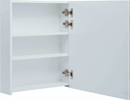 vidaXL Rectangular Bathroom Mirror Led made of MDF with Cabinet 50x60cm White