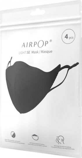 AirPop 40 Hr Light SE Маска Маска за защита Черен 43576 4бр