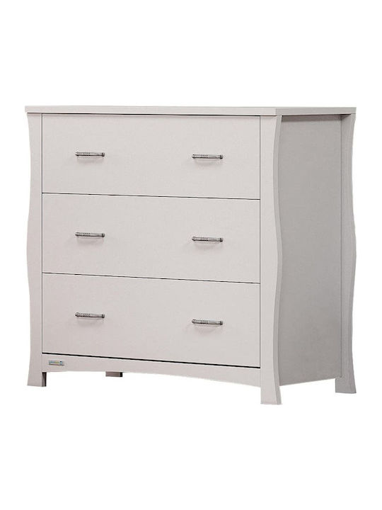 London Baby Dresser with 3 Drawers White 94x51x102cm