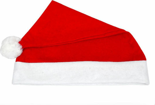 Weihnachts-Kappen Rot mit Muster Weihnachtsmann 41cm.