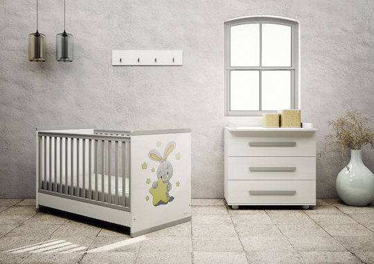 Smart Baby Kommode mit 3 Schubladen Weiß 94x51x88cm