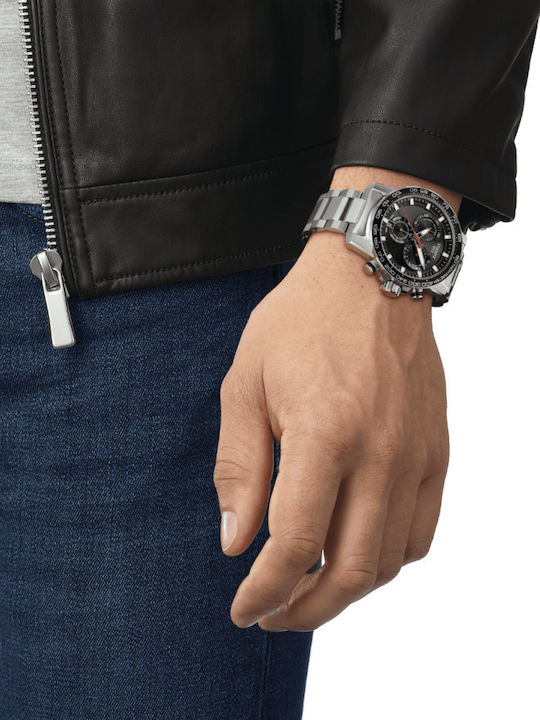 Tissot Supersport Ανδρικό Ρολόι 46mm Μπαταρίας με Μαύρο Μεταλλικό Μπρασελέ
