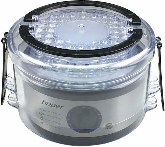 Beper Food Steamer with 2 Steaming Decks 5lt