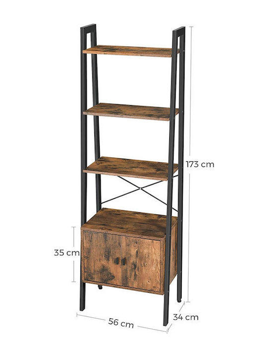 Bibliotecă Rustic Brown 56x34x173cm