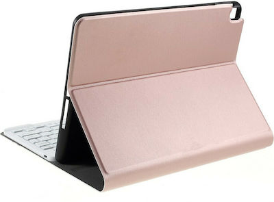 Klappdeckel Synthetisches Leder mit Tastatur Englisch US Rose Gold (iPad 2019/2020/2021 10.2'') IPRO5620RG