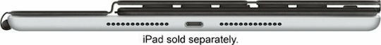 Apple Умен Флип Капак с Клавиатура на Английски Език САЩ Черен iPad 2019/2020/2021 10.2''