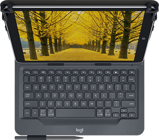 Logitech Flip Cover with Keyboard in English US Black (Universal 9-10.1")