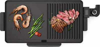 Black & Decker Griddle Tischplatte Elektrischer Grill 2200W mit einstellbarem Thermostat 49cmx27cmcm