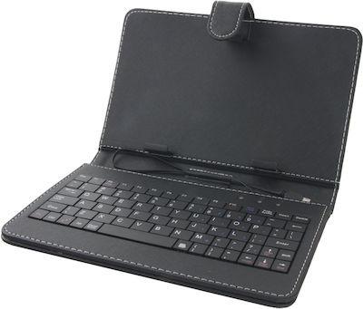 Esperanza EK123 Flip Cover Piele artificială cu Tastatură Engleză SUA Negru (Universal 7" - Universal 7") EK123