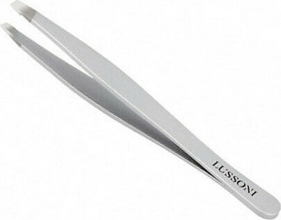 Lussoni Augenbrauenpinzette mit Gerader Spitze Silber