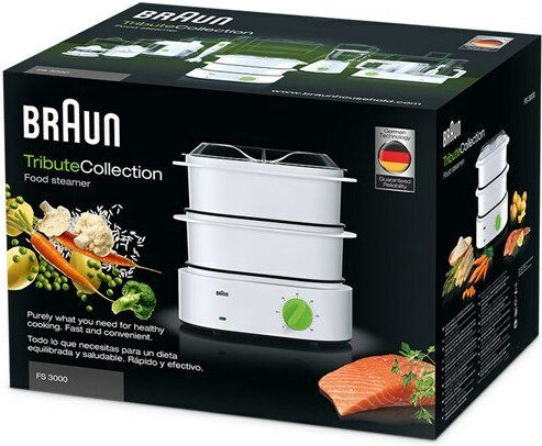 Braun Tribute Collection Food Steamer with 2 Steaming Decks 6.2lt