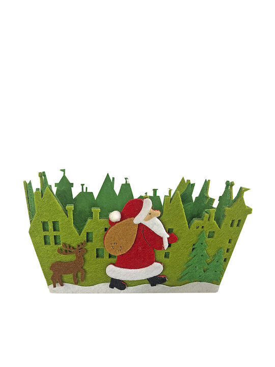 XMASfest Christmas Fabric Basket Figure 16x11x10cm (Μiscellaneous Designs)