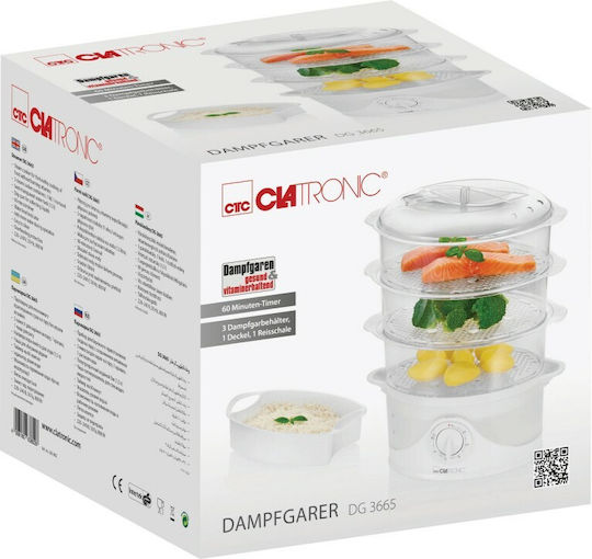 Clatronic DG 3665 Ατμομάγειρας με 3 Επίπεδα Μαγειρέματος 4.5lt