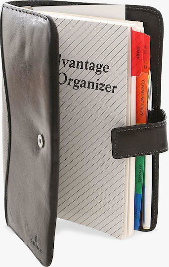 Bartuggi Organizer Black Leather 13x19cm