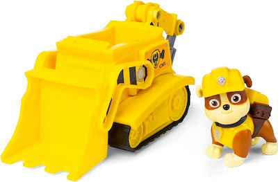 Spin Master Miniature Toy Paw Patrol Rubble Bulldozer Vehicle with Pup for 3+ Years